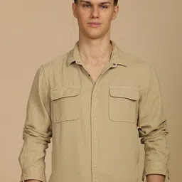 POE Men Slim Fit Opaque Casual Shirt-image-82