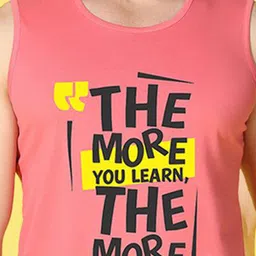 WOOSTRO Pack Of 2 Printed Combed Cotton GymInnerwear VWS26(MORE PEACH)(HARD YELLOW) image 2