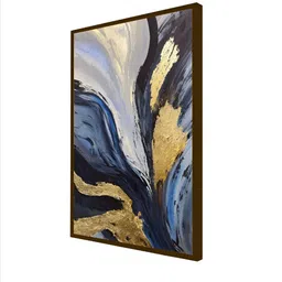 Artsense White & Blue Canvas Abstract Wall Paintings image 3