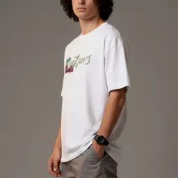 OUTLAWS Men Printed Round Neck Short Sleeves Regular Fit Cotton Oversized T-shirt-picture-11