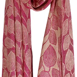 glimmerx Printed Viscose Women Pink, Gold Fancy Scarf, Scarf, Stole, Bluetooth Scarf, Faux Turtleneck Neck Cover-picture-18