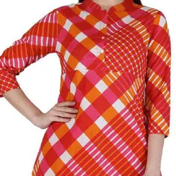 Neelokurti Women Checked Anarkali Kurta image 4