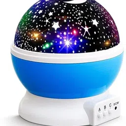 easydex Rotating LED Star Moon Night Lamp Light Night Lamp image 1