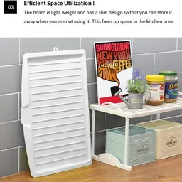 snehansh Water Dispenser Kitchen Rack SN-DRAINING-TRAY PLASTIC (WHITE) Plastic image 2