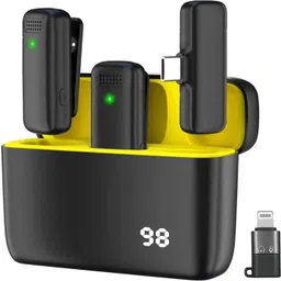 wrader Dual User Wireless Mic for Recording Reels ASMR Podcast Interview Youtube Video Microphone-picture-25