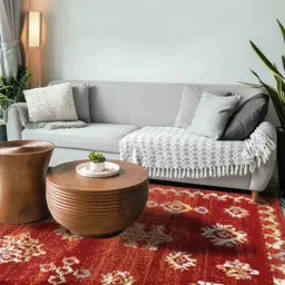 sapana carpet-mats Red Traditional Polypropylene 5 ft X 7 ft Machine Made Carpet-picture-22
