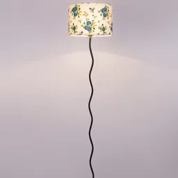Festiva Multicolour Cottan Fabric Shade Club Floor Lamp With Iron Base By New Era image 4