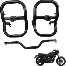 dhe best Bullet Front Stylist Crush Leg Guard Black Compatible for 293CC Bike Crash Guard-picture-18