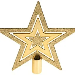 manrish Golden Balls,Bells & Tree Top For Christmas Tree Hanging Decoration Hanging Ornaments Pack of 19 image 5