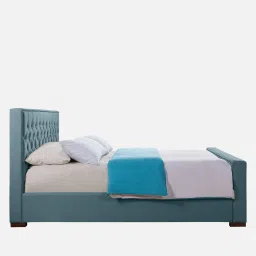 casacraft from pepperfry Archer Upholstered King Size Bed In Grey Color image 4