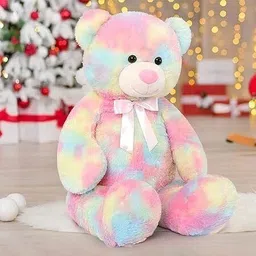 av toys 3 Feet Long Stuffed Rainbow Teddy Bear Premium Quality Soft Toy Valentine Gift - 91 cm image 4