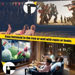 Royality Royality 65 inch Projector Screen,4K HD 16:9 Portable Video Projector Screen Foldable Anti-Crease Indoor Outdoor Projection Screen for Home, Office, Classroom (56.5" Inch (W) x 31.75" Inch (H)) Projector Screen (Width 144.78 cm x 81.28 cm Height) image 4