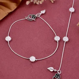 Silvermerc Designs Set Of 2 Silver-Plated Anklets-picture-16