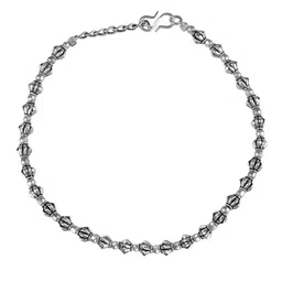 Abhooshan Silver-Plated Beaded Anklet-picture-36