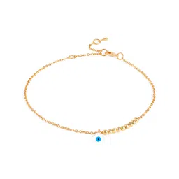 MINUTIAE Gold-Plated Crystals Studded Anklet image 3