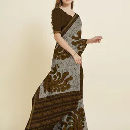 Fevinaa Batik Zari Silk Cotton Bagru Saree image 2
