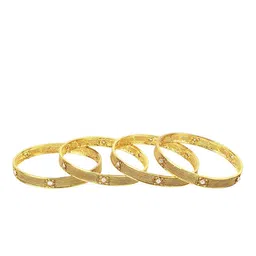 Adwitiya Collection Gold-Plated Stone-Studded Bangle image 3