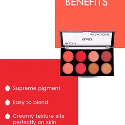 GLAM21 Long Lasting Blush Highlighter Palette with Silky Pigments 21.5g - Ralph 04 image 3