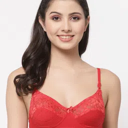 College Girl Women Red Cotton Bralette Bra-picture-25