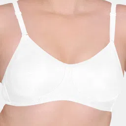 KOMLI Pack Of 4 Pure Cotton T-shirt Bra Full Coverage Non-Wired Non Padded All Day Comfort image 4