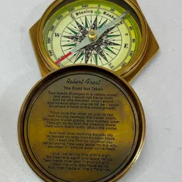 generic Marine Antique Beautiful Brass Compass 3" Maritime Compass Hexagon Shape Gift Compass with History of Titanic/Pocket Compass image 2