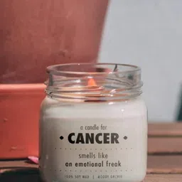 Aromatic Fables White Scented Cancer Zodiac Glass Jar Candle image 2