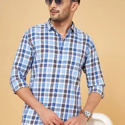 BYFORD by Pantaloons Tartan Checked Cotton Casual Shirt-picture-14