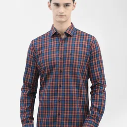 Crimsoune Club Slim Fit Tartan Checked Pure Cotton Casual Shirt-image-63