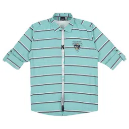 CAVIO Boys Comfort Horizontal Striped Casual Shirt-picture-12