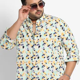 Instafab Plus Classic Floral Opaque Printed Cotton Casual Shirt-picture-14