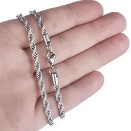 KARISHMA KREATIONS Silver-Plated Minimal Chain image 2