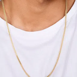 GIVA Men 925 Sterling Silver Gold-Plated Chain image 4