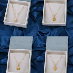 Brandsoon Set Of 4 Gold-Plated Brass Feather Chains-image-2