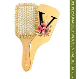 ALLURE Letter V Printed Paddle Hair Brush-picture-29