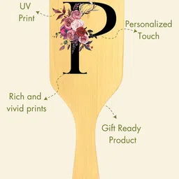ALLURE Letter P Printed Paddle Hair Brush image 5