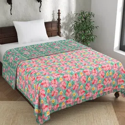 EverHOME Purple & Pink Floral AC Room 150 GSM Single Bed Dohar-image-71