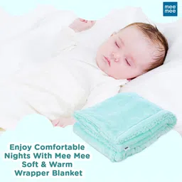 MeeMee Kids Turquoise Blue AC Room 300 GSM Cotton Single Bed Blanket image 4