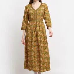 KALINI Women Brown Floral Printed Kurta-picture-41