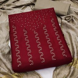 KALINI Embroidered Pure Cotton Unstitched Dress Material-picture-16