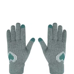 LOOM LEGACY Women Winter Acrylic Woolen Solid Design Hand Gloves-picture-16
