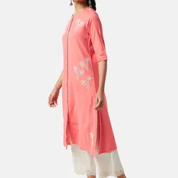 RANGMANCH BY PANTALOONS Ethnic Motifs Embroidered A-Line Kurta image 5