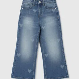 United Colors of Benetton Girls Wide Leg Clean Look Heavy Fade Jeans-picture-15