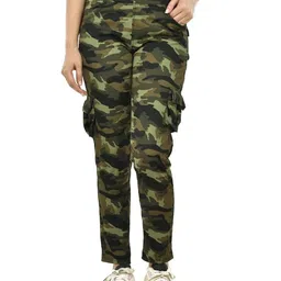 avishiti Camouflage Women Stretchable Dry-Fit 6 Pocket Military Lower Trackpant Jogger Sports Gym Pant Multicolor image 1
