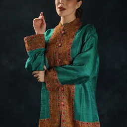 Exotic India Women Floral Longline Tailored Jacket-picture-26