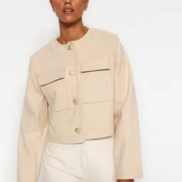 Trendyol Round Neck Tailored Jacket-picture-24