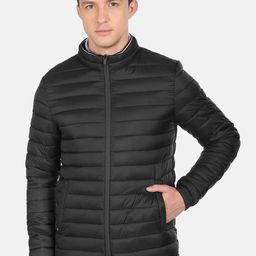Arrow Sport Men Black Solid Padded Jacket-picture-44
