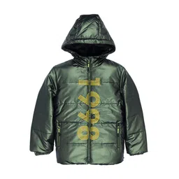 Status Quo Boys Olive Green Padded Jacket image 1