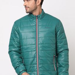 Pepe Jeans Men Green Colourblocked Padded Jacket-picture-43