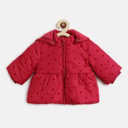 Chicco Girls Red Geometric Print Long Sleeves Hooded Insulator Padded Jacket-picture-49