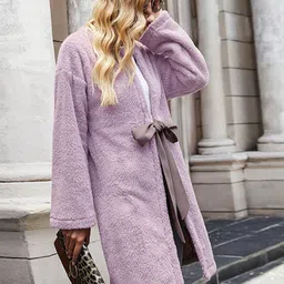 StyleCast Women Lavender Longline Open Front Jacket image 3